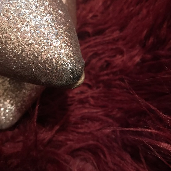 EUC FOREVER 21 Light Pink sparkle pointy flats with small block heel. Size 8. - Picture 4 of 5